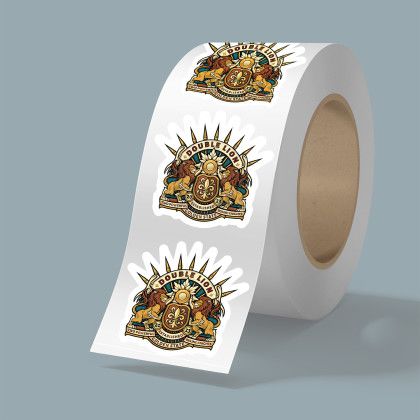 Custom 3" x 3" BOPP stickers on roll - 3.5 mil Custom 3" x 3" BOPP stickers on roll - 3.5 mil