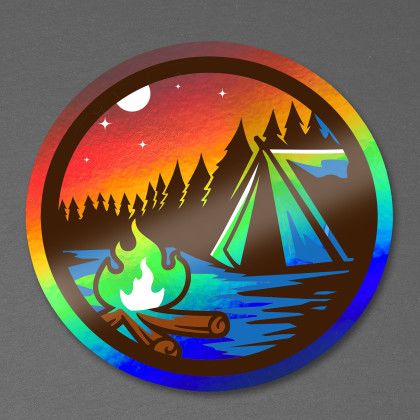 Custom 4" x 4" Vinyl Die Cut Holographic Sticker 6 mil