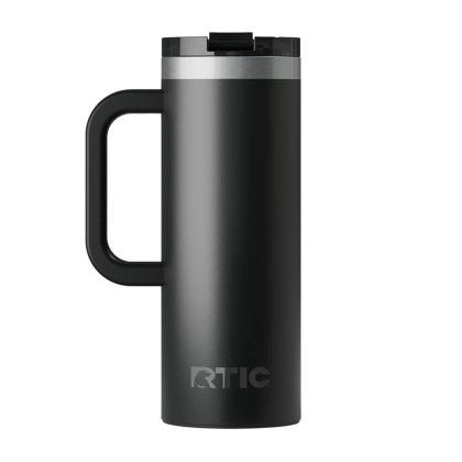 Custom RTIC Road Trip 20 oz Travel Mug (Ceramic Lining) - Black Back View 