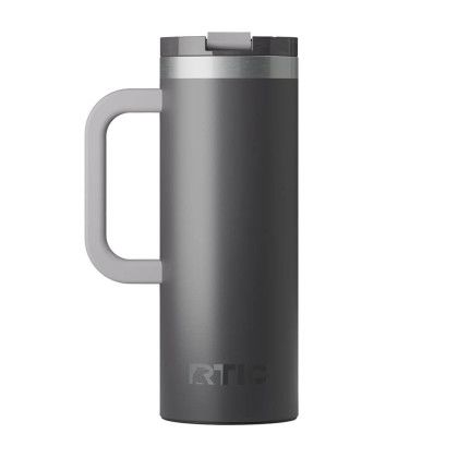 Custom RTIC Road Trip 20 oz Travel Mug (Ceramic Lining) - Graphite Back View 