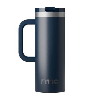 Custom RTIC Road Trip 20 oz Travel Mug (Ceramic Lining) - Navy Back View 