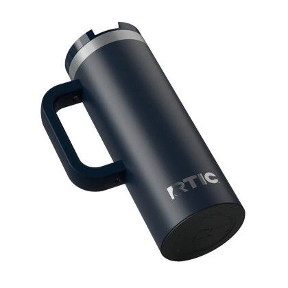 Custom RTIC Road Trip 20 oz Travel Mug (Ceramic Lining) - Navy Side View 