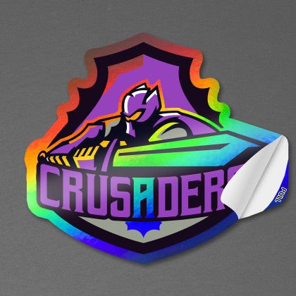 Custom 5" x 4" Vinyl Die Cut Holographic Sticker with pull tab 6 mil
