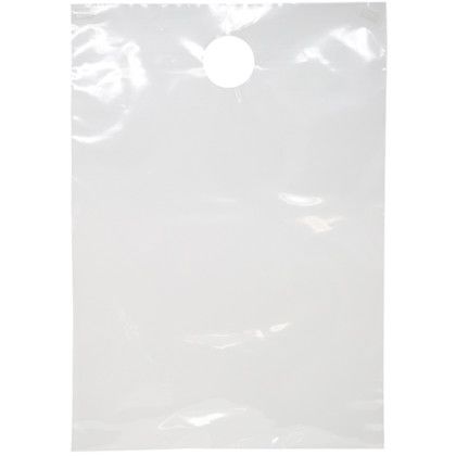 Custom Digital Full Color Clear Plastic Doorknob Bags - 9" x 13" - Back View 