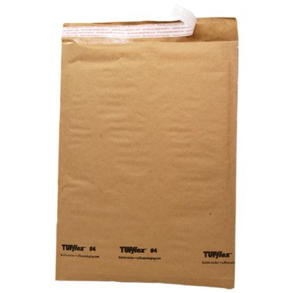 Custom One Color Natural Paper Bubble Mailer - 9.5" x 14.5" - Back View 