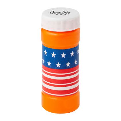 Custom 2 oz. Patriotic Bubbles Imprinted On Cap - Orange 
