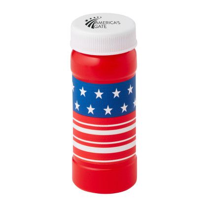 Custom 2 oz. Patriotic Bubbles Imprinted On Cap - Red