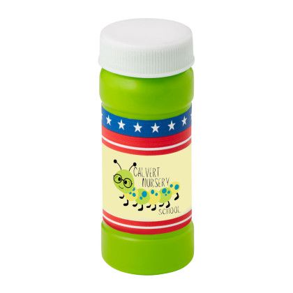 Custom 2 oz. Patriotic Bubbles with Full-Color Digital Label - Lime Green