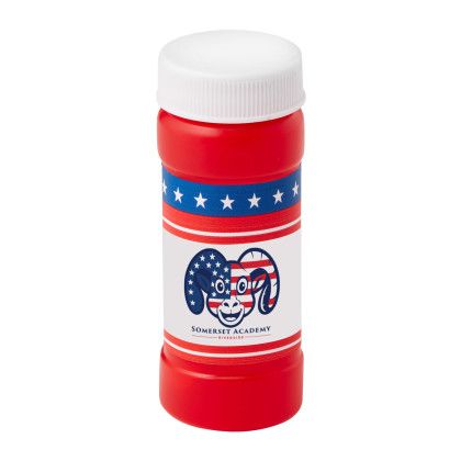Custom 2 oz. Patriotic Bubbles with Full-Color Digital Label - Red