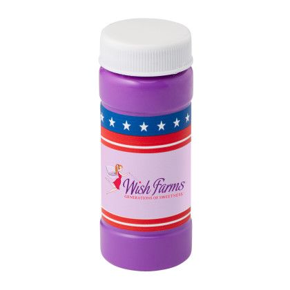 Custom 2 oz. Patriotic Bubbles with Full-Color Digital Label - Purple 