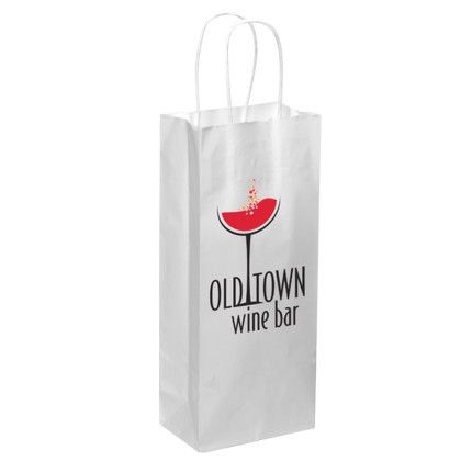 Custom Full Color 1-Sided White Handle Shopper Bag - 5.5" x 13" x 3.25" Custom Full Color 1-Sided White Handle Shopper Bag - 5.5" x 13" x 3.25"