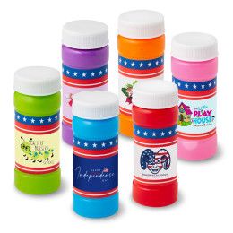 Custom 2 oz. Patriotic Bubbles with Full-Color Digital Label - All Colors 