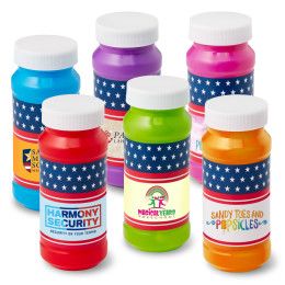 Custom 4 oz. Patriotic Bubbles with Full-Color Digital Label Custom 4 oz. Patriotic Bubbles with Full-Color Digital Label