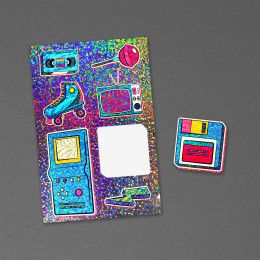 Custom 4" x 6" Glitter Sticker Sheet