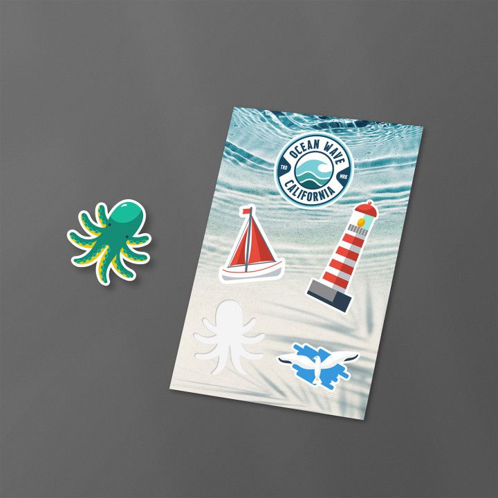 Custom 3 x 5 Vinyl Sticker Sheet 6 mil