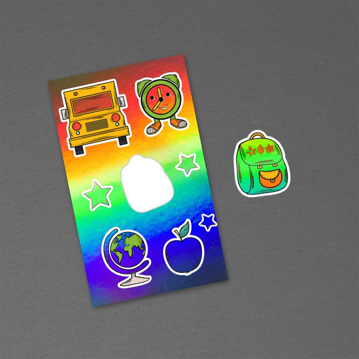 Custom 3 x 5 Holographic Sticker Sheet