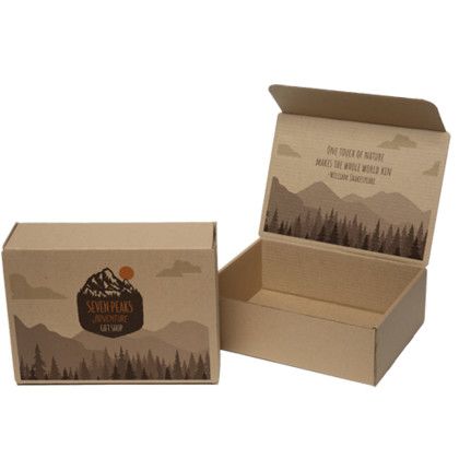 Custom Full Color Natural Display Mailer Box w/2 Sided Imprint - 12" x 9" x 4" Custom Full Color Natural Display Mailer Box w/2 Sided Imprint - 12" x 9" x 4"