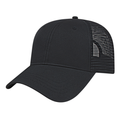 Low Price X-tra Value Embroidered Polyester Trucker Cap - Black