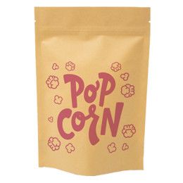 Custom One Color Stand Up Kraft Barrier Pouch - 6" x 9" x 3"