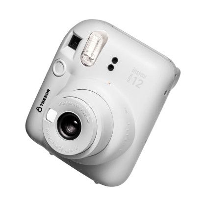 Custom Fujifilm Instax Mini 12 Camera Bundle - White Front View 