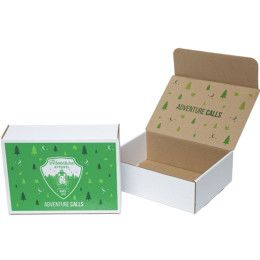 Custom Full Color White Display Mailer Box w/2 Sided Imprint - 12" x 9" x 4"