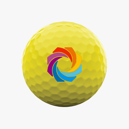 Custom Callaway Warbird Golf Ball Sleeve - Yellow Front View 