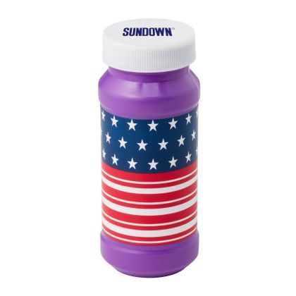 Custom 4 oz. Patriotic Bubbles Imprinted on Cap - Purple 
