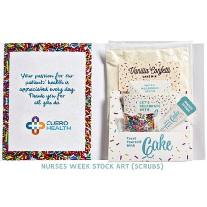 Custom InstaCake Nurse Appreciation Cake in a Card - Inside view