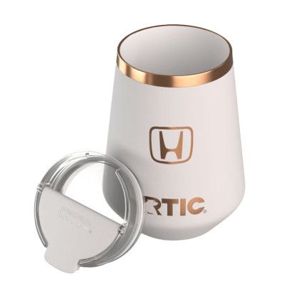 Custom RTIC Happy Hour 12 oz - Cool Gray Open Cap View 