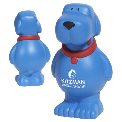 Custom Cartoon Dog Stress Reliever - Blue 