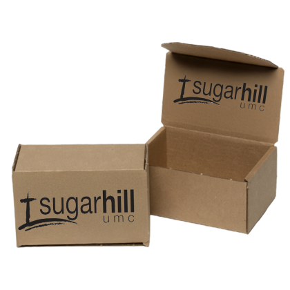 Custom One Color White Display Mailer Box w/2 Sided Imprint - 10" x 7" x 4"