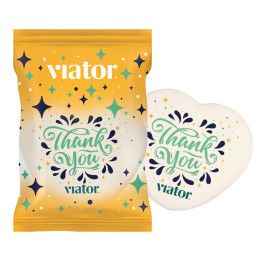 Custom 3" Iced Full Color Vanilla Cookie - Heart - Packaging View 
