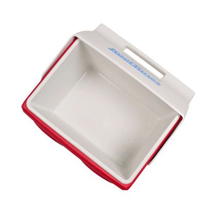 Custom Igloo Kooltunes Playmate 14 Qt Cooler - Red Open View 