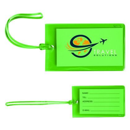 Custom Jelly Luggage Tag - Translucent Green 