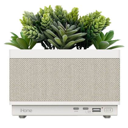 Custom IHome Powerplant Speaker and Charger - White Back View 