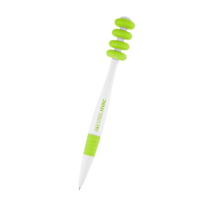 Custom RABS Fidget Pen - White With Lime 