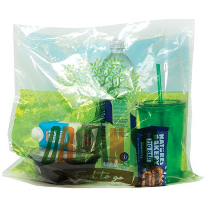 Custom Digital Full Color 2-Sided Clear Plastic Bag - 18" x 15" - Lifestyle 