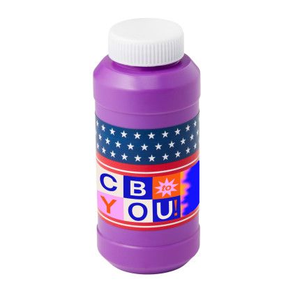 Custom 8 oz. Patriotic Bubbles with Full-Color Digital Label - Purple Custom 8 oz. Patriotic Bubbles with Full-Color Digital Label - Purple