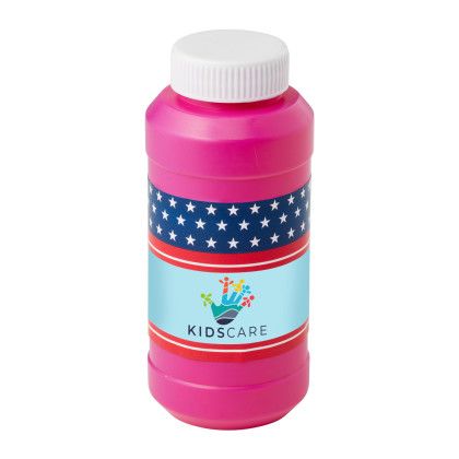 Custom 8 oz. Patriotic Bubbles with Full-Color Digital Label - Pink Custom 8 oz. Patriotic Bubbles with Full-Color Digital Label - Pink