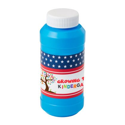 Custom 8 oz. Patriotic Bubbles with Full-Color Digital Label - Blue Custom 8 oz. Patriotic Bubbles with Full-Color Digital Label - Blue