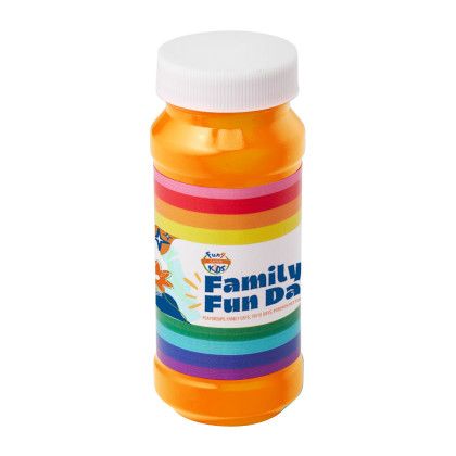 Custom 4 oz. Pride Bubbles with Full-Color Digital Label - Orange 