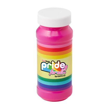 Custom 4 oz. Pride Bubbles with Full-Color Digital Label - Pink