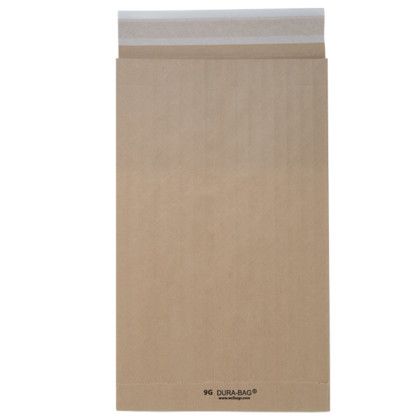 Custom Full Color Dura-Bag Expandable Natural Paper Mailer - 9.5" x 16" x 3" - Back View 