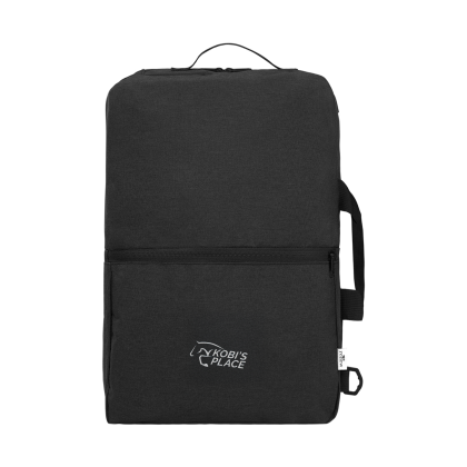 Custom Sophie 3-In-1 Convertible RPET Backpack - Heathered Black 