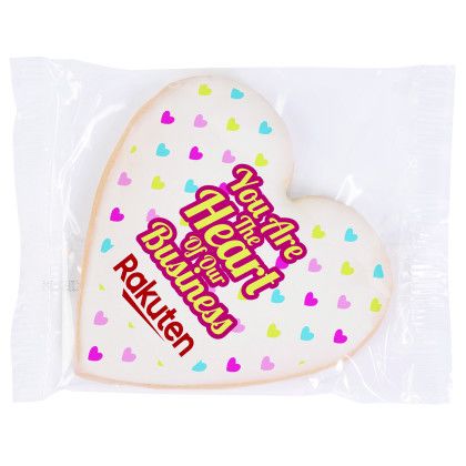 Custom Full Color Custom Printed Cookie- Heart 