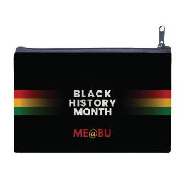 Custom Sublimated Zippered Pouch - 6.5" W x 4.5" H - Black History