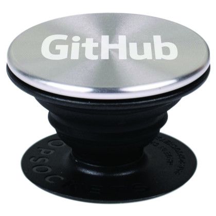 Custom PopSockets PopGrip Backspin - Silver Close view