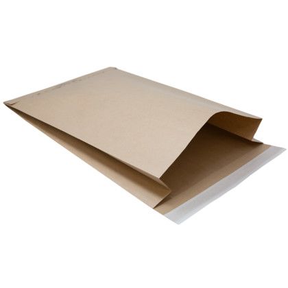 Custom One Color Dura-Bag Expandable Natural Paper Mailer - 12.5" x 20" x 4" - Open View 