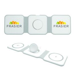 Custom iDock Foldable Multi Wireless Charger - White