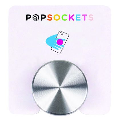 Custom PopSockets PopGrip Backspin - Silver Set